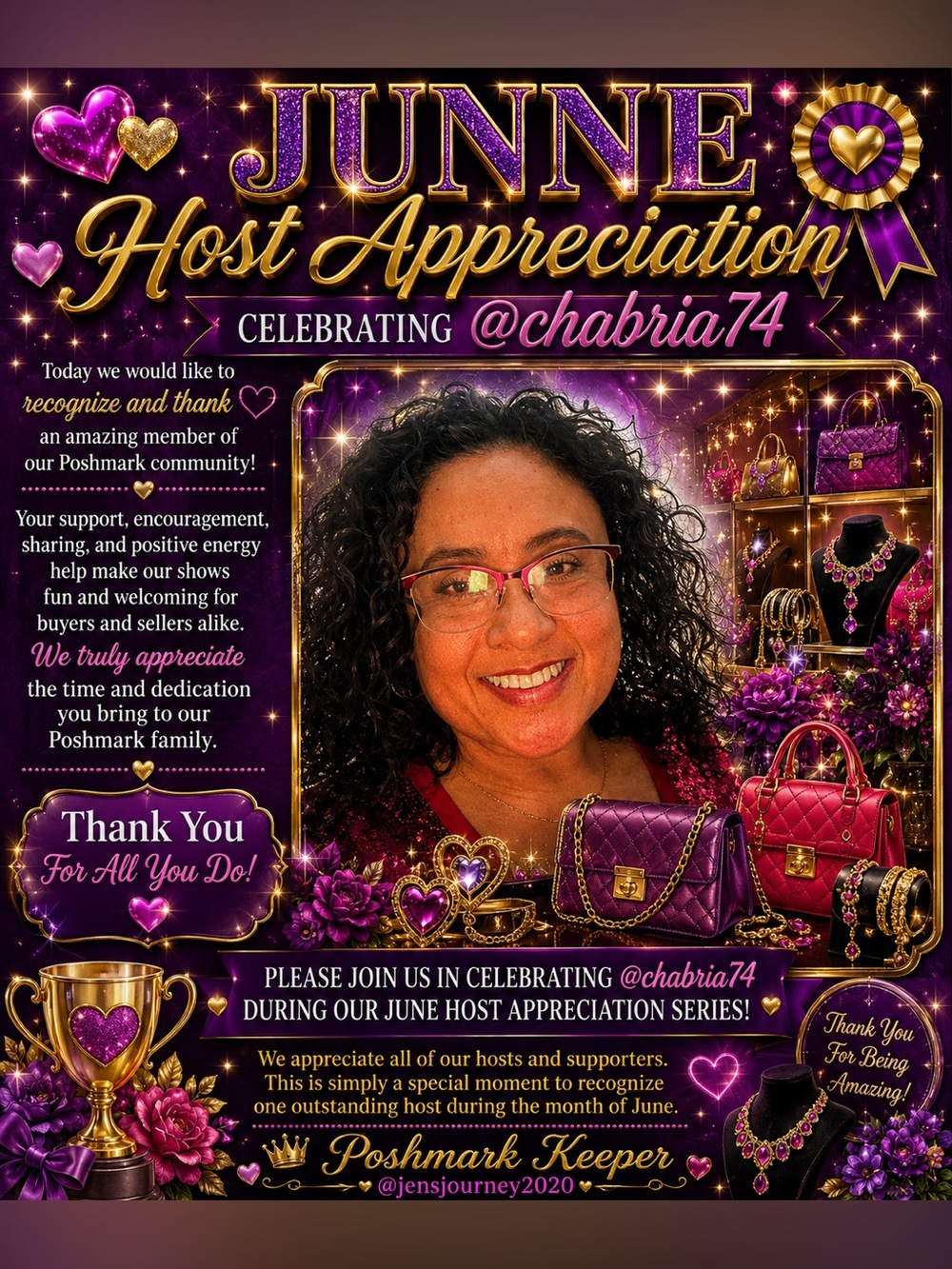 Host Appreciation @chabria74 6/26 5:30 PST Join us